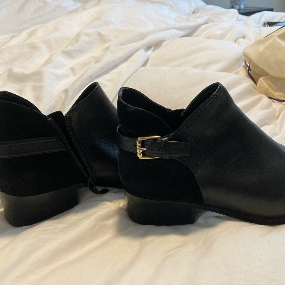 Cole Haan leather and suede booties